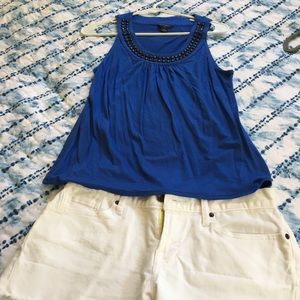 Banana Republic blue Cute sunny Studded tank